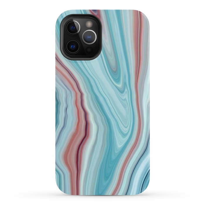 iPhone 12 Pro Max StrongFit Coloured Marble ink by ArtsCase