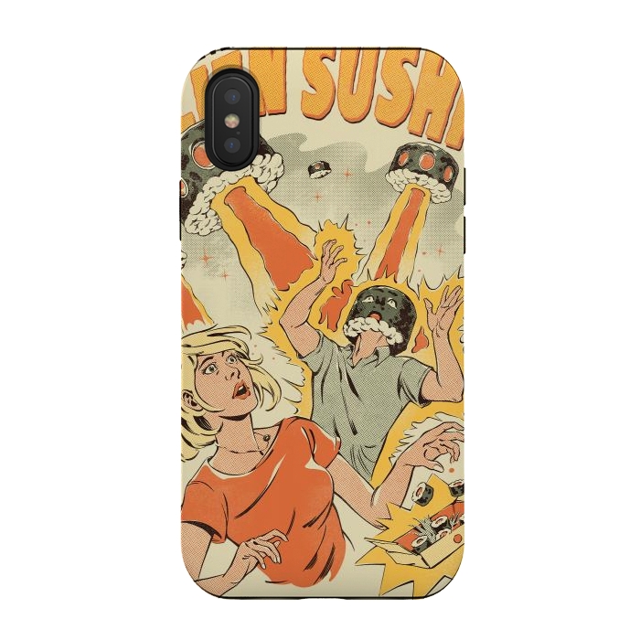 iPhone Xs / X StrongFit Alien Sushis by Ilustrata