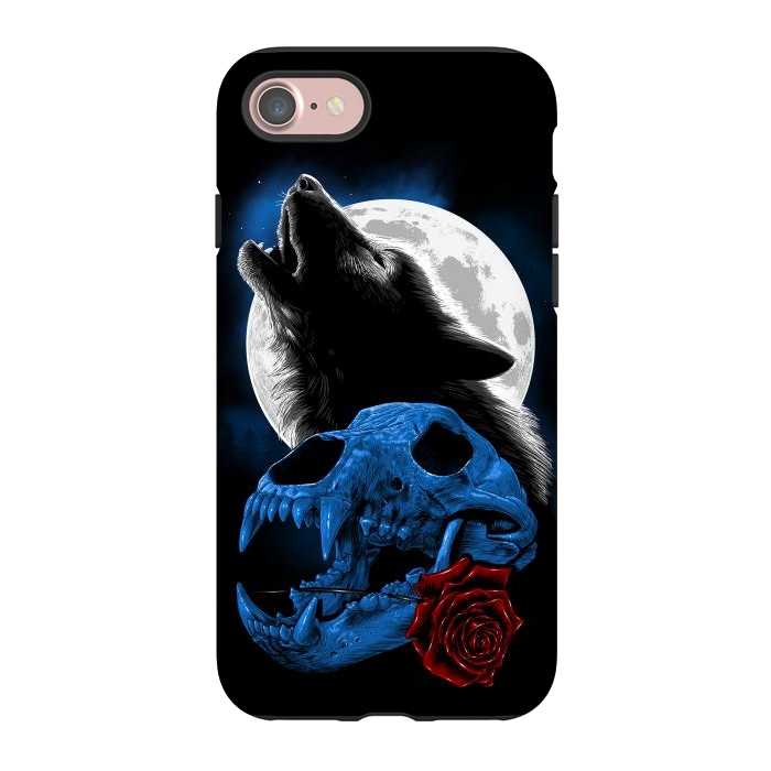 iPhone 7 StrongFit Wolf howling under the moon by Alberto