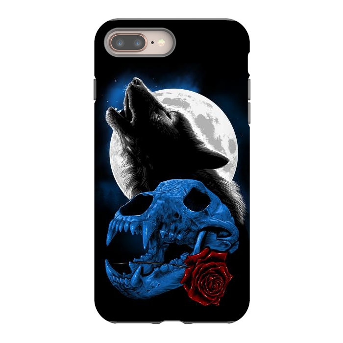 iPhone 7 plus StrongFit Wolf howling under the moon by Alberto