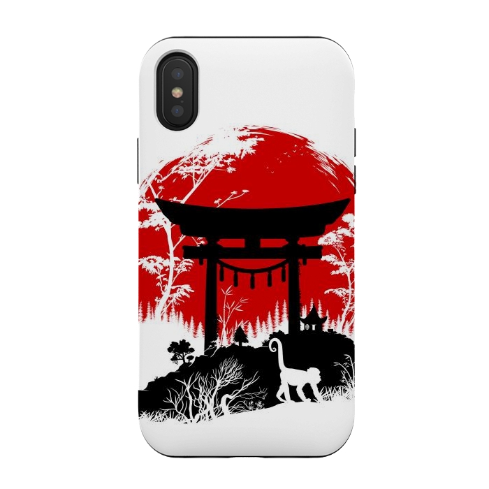 iPhone Xs / X StrongFit Japanese torii under the sun by Alberto