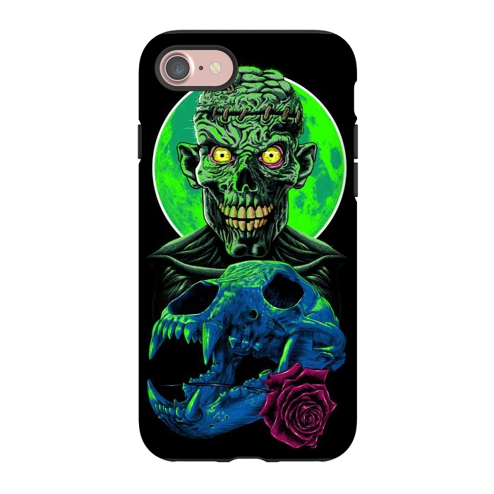 iPhone 7 StrongFit Skull and flower zombie by Alberto