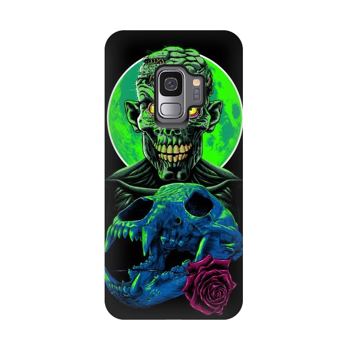 Galaxy S9 StrongFit Skull and flower zombie by Alberto
