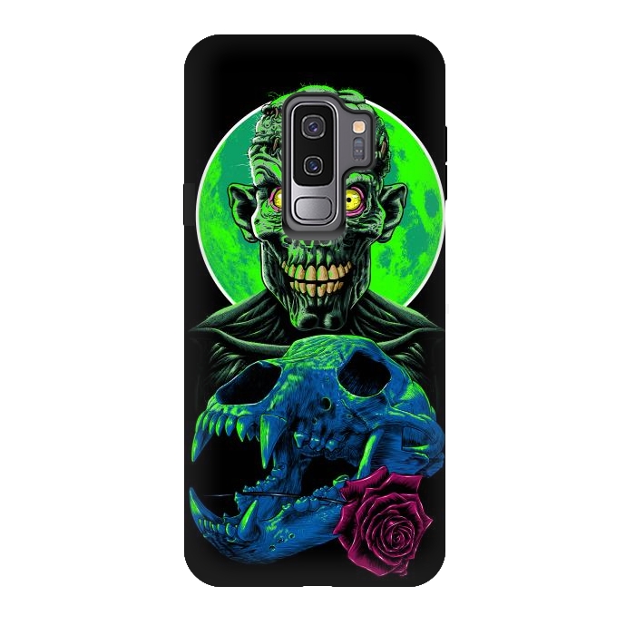 Galaxy S9 plus StrongFit Skull and flower zombie by Alberto