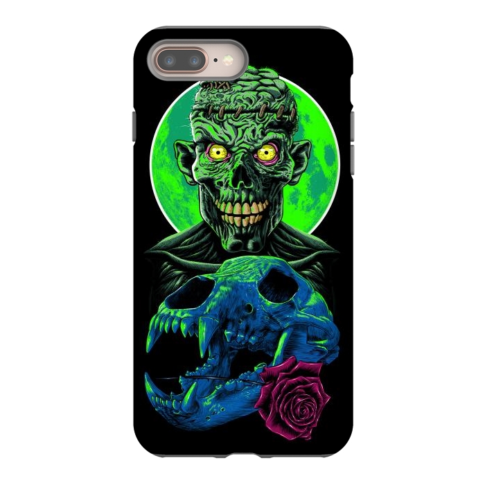 iPhone 8 plus StrongFit Skull and flower zombie by Alberto
