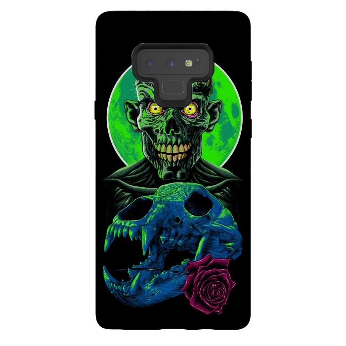 Galaxy Note 9 StrongFit Skull and flower zombie by Alberto