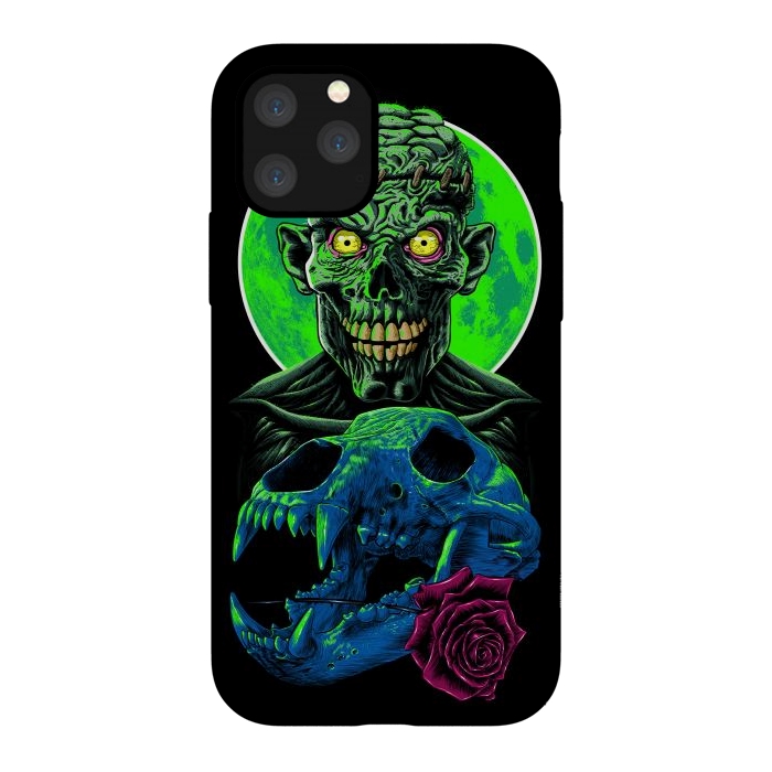 iPhone 11 Pro StrongFit Skull and flower zombie by Alberto