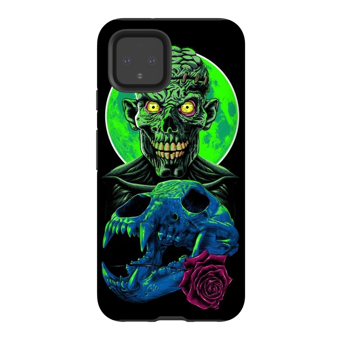 Pixel 4 StrongFit Skull and flower zombie by Alberto