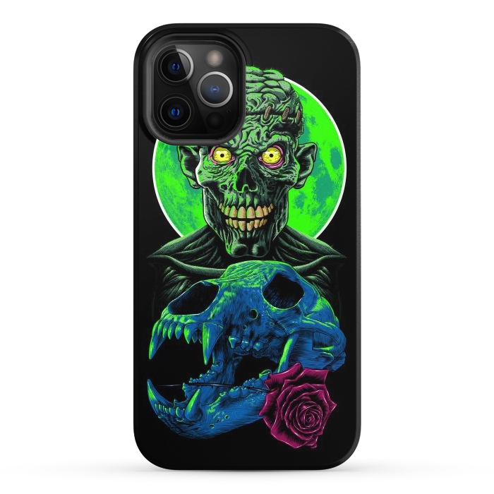 iPhone 12 Pro StrongFit Skull and flower zombie by Alberto