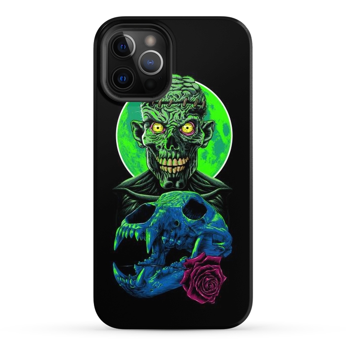 iPhone 12 Pro Max StrongFit Skull and flower zombie by Alberto