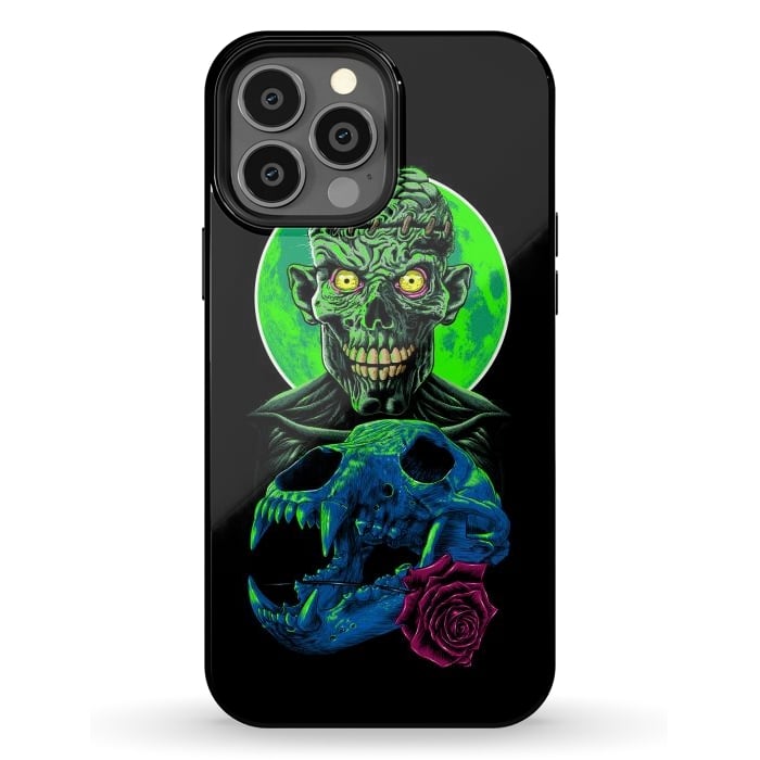 iPhone 13 Pro Max StrongFit Skull and flower zombie by Alberto