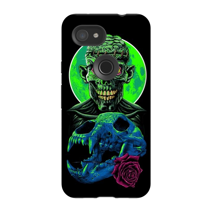 Pixel 3A StrongFit Skull and flower zombie by Alberto
