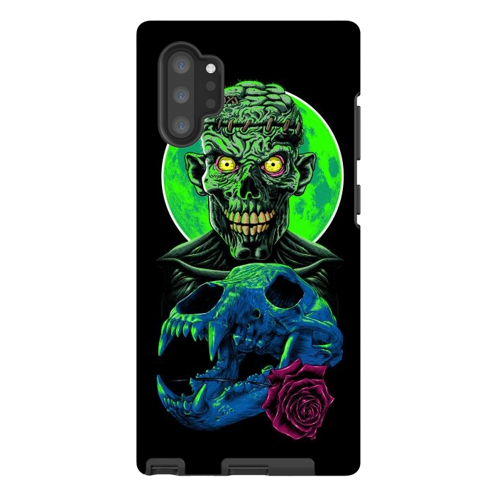 Galaxy Note 10 plus StrongFit Skull and flower zombie by Alberto
