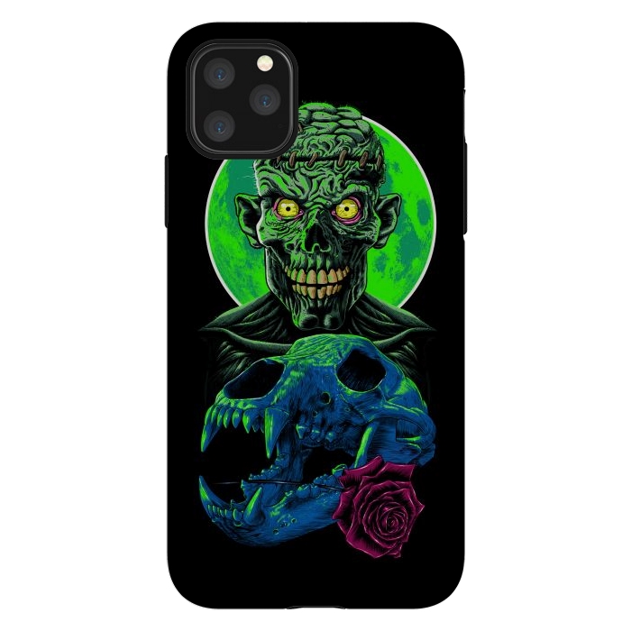 iPhone 11 Pro Max StrongFit Skull and flower zombie by Alberto