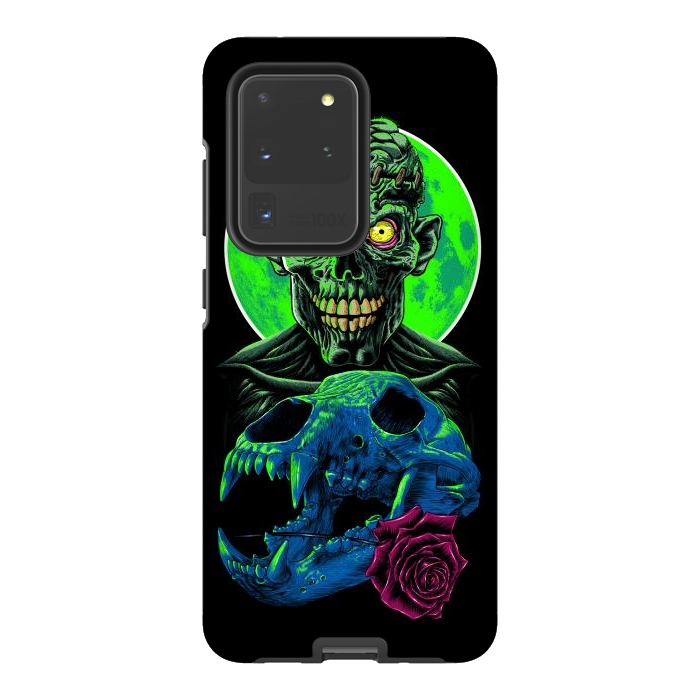 Galaxy S20 Ultra StrongFit Skull and flower zombie by Alberto