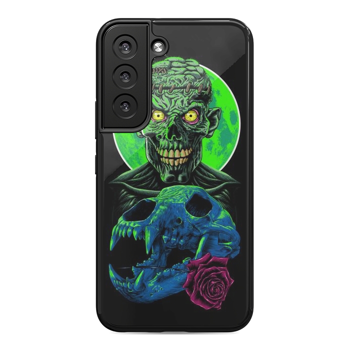 Galaxy S22 StrongFit Skull and flower zombie by Alberto