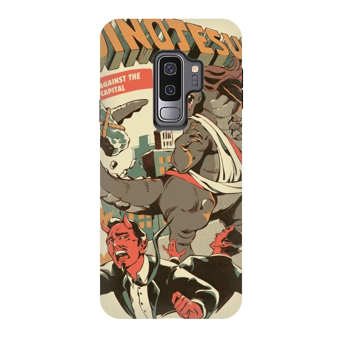 Galaxy S9 plus StrongFit Dinojesus by Ilustrata