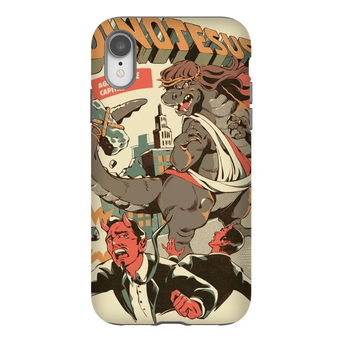 iPhone Xr StrongFit Dinojesus by Ilustrata