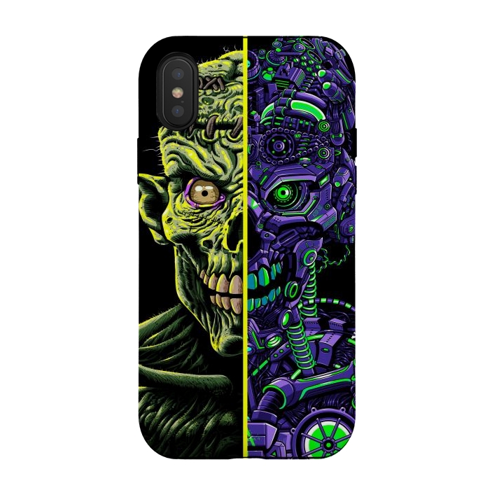 iPhone Xs / X StrongFit Zombie vs Robot by Alberto