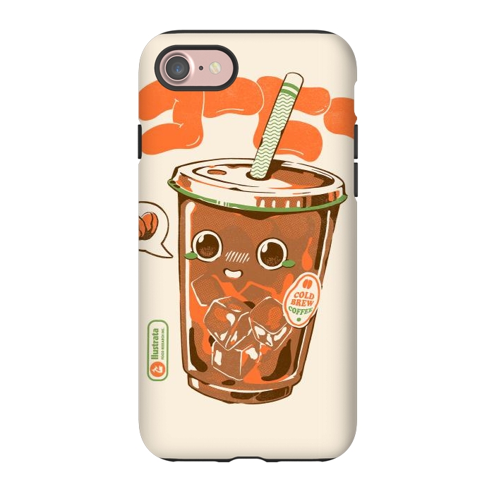 iPhone 7 StrongFit Cute Cold Brew Coffee  by Ilustrata