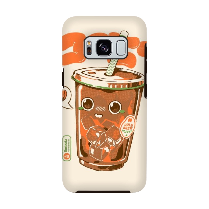 Galaxy S8 StrongFit Cute Cold Brew Coffee  by Ilustrata