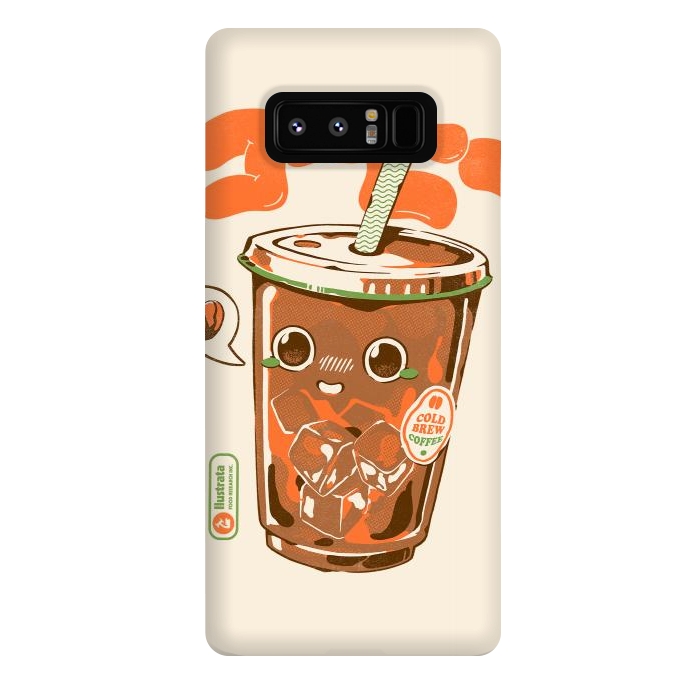 Galaxy Note 8 StrongFit Cute Cold Brew Coffee  by Ilustrata
