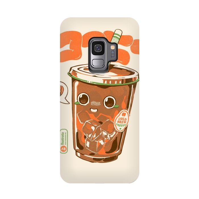 Galaxy S9 StrongFit Cute Cold Brew Coffee  by Ilustrata