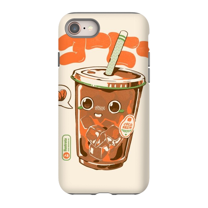 iPhone 8 StrongFit Cute Cold Brew Coffee  by Ilustrata
