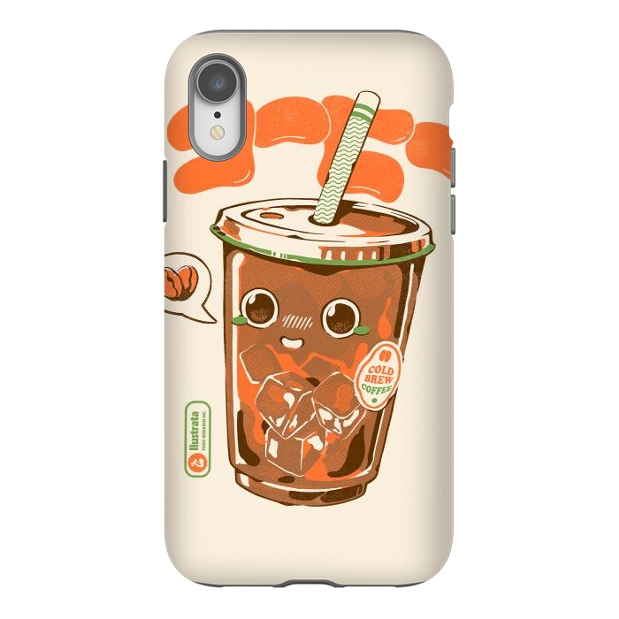 iPhone Xr StrongFit Cute Cold Brew Coffee  by Ilustrata