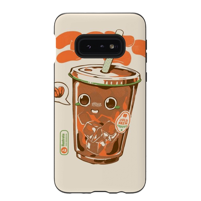 Galaxy S10e StrongFit Cute Cold Brew Coffee  by Ilustrata
