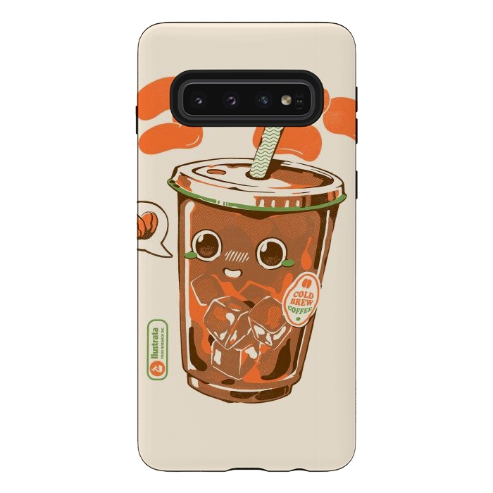 Galaxy S10 StrongFit Cute Cold Brew Coffee  by Ilustrata