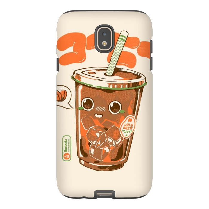 Galaxy J7 StrongFit Cute Cold Brew Coffee  by Ilustrata