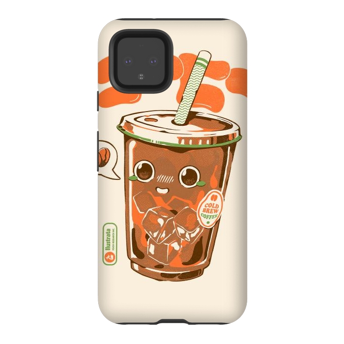 Pixel 4 StrongFit Cute Cold Brew Coffee  by Ilustrata
