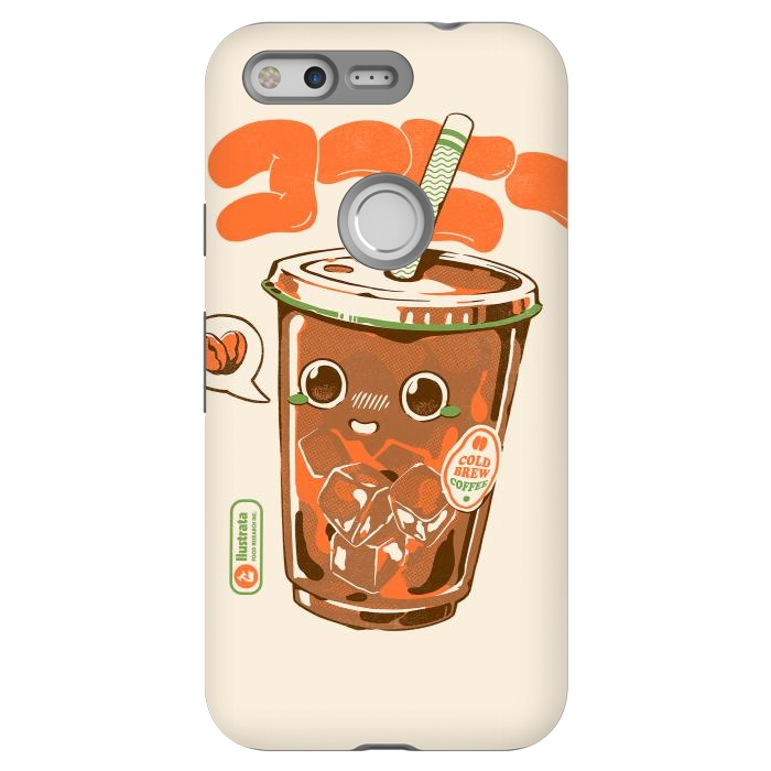 Pixel StrongFit Cute Cold Brew Coffee  by Ilustrata