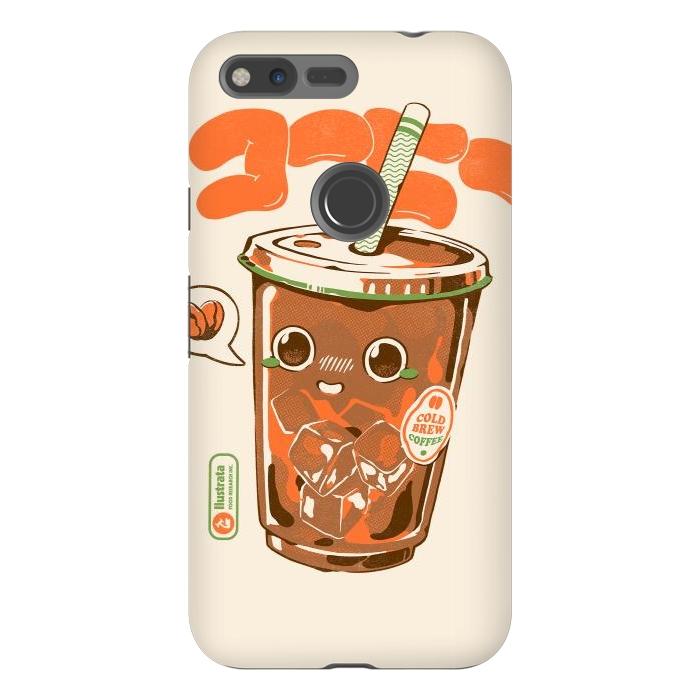 Pixel XL StrongFit Cute Cold Brew Coffee  by Ilustrata
