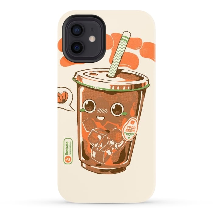 iPhone 12 StrongFit Cute Cold Brew Coffee  by Ilustrata