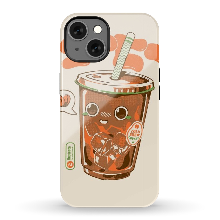 iPhone 13 StrongFit Cute Cold Brew Coffee  by Ilustrata