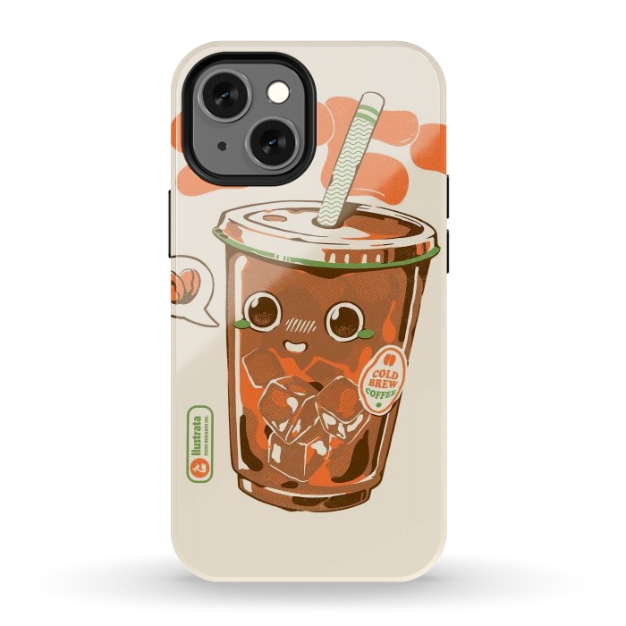 iPhone 13 mini StrongFit Cute Cold Brew Coffee  by Ilustrata