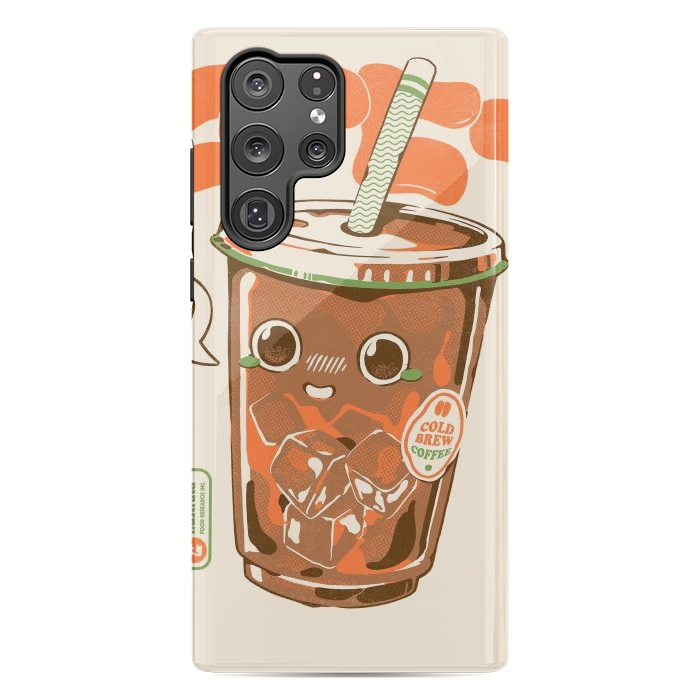 Galaxy S22 Ultra StrongFit Cute Cold Brew Coffee  by Ilustrata