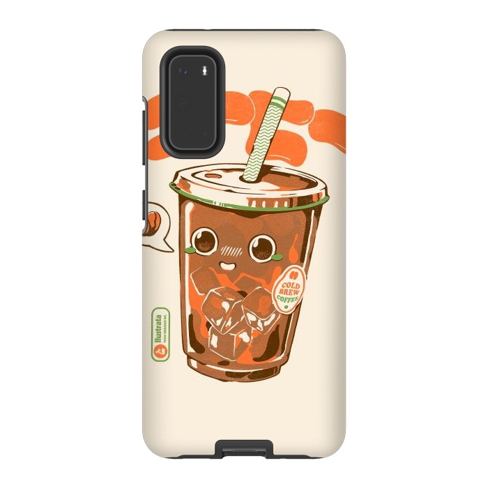 Galaxy S20 StrongFit Cute Cold Brew Coffee  by Ilustrata
