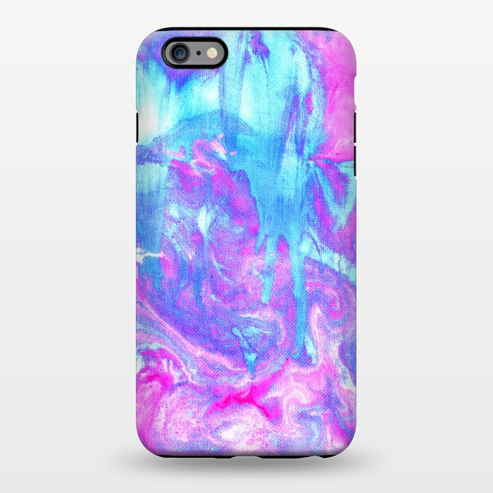 iPhone 6/6s plus StrongFit Melting Marble in Pink & Turquoise by Tangerine-Tane