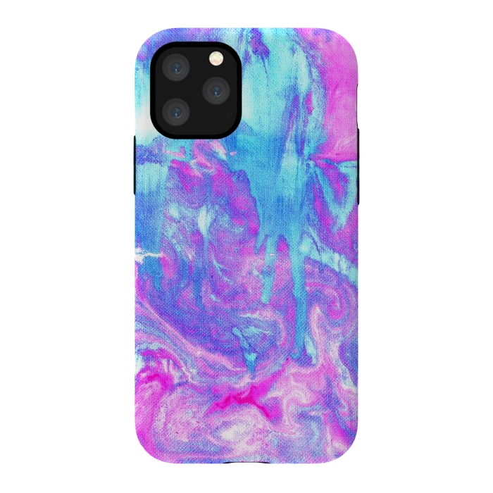 iPhone 11 Pro StrongFit Melting Marble in Pink & Turquoise by Tangerine-Tane