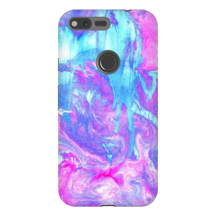 Pixel XL StrongFit Melting Marble in Pink & Turquoise by Tangerine-Tane