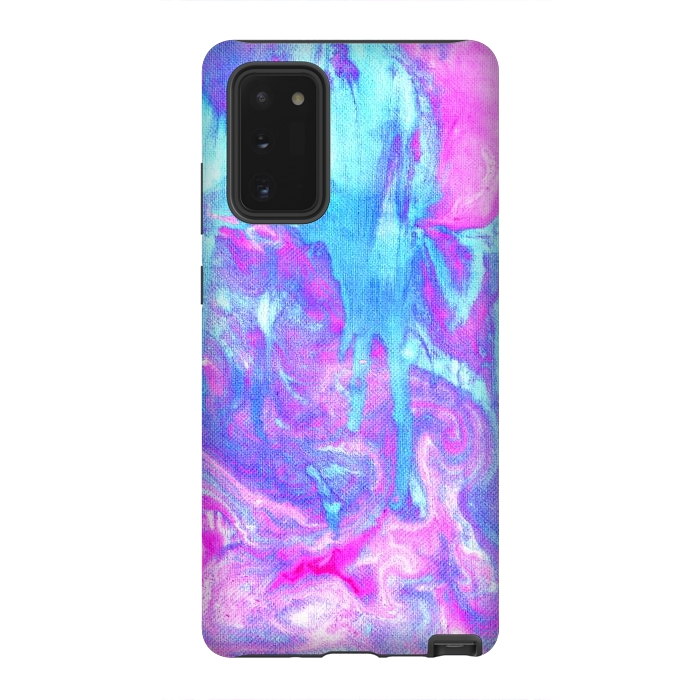Galaxy Note 20 StrongFit Melting Marble in Pink & Turquoise by Tangerine-Tane