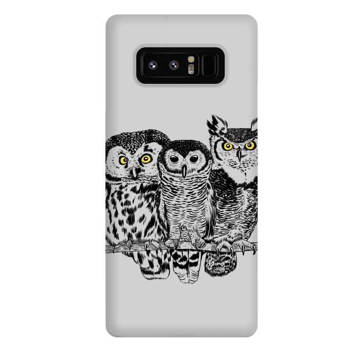 Galaxy Note 8 StrongFit Three owls by Alberto