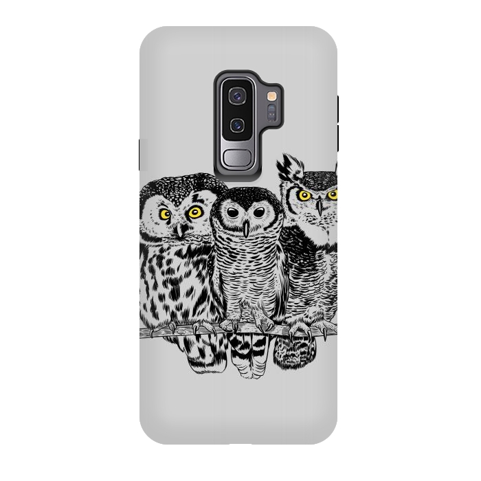 Galaxy S9 plus StrongFit Three owls by Alberto