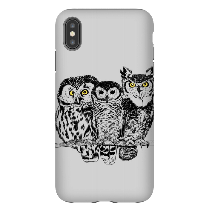 iPhone Xs Max StrongFit Three owls by Alberto