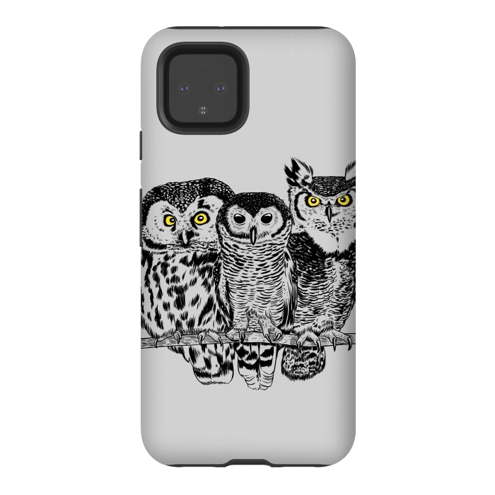 Pixel 4 StrongFit Three owls by Alberto