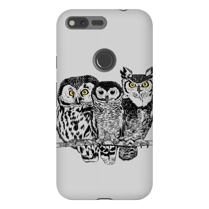 Pixel XL StrongFit Three owls by Alberto