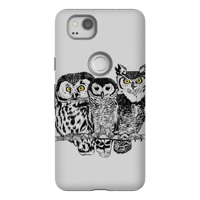 Pixel 2 StrongFit Three owls by Alberto